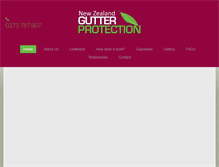 Tablet Screenshot of gutterprotect.co.nz